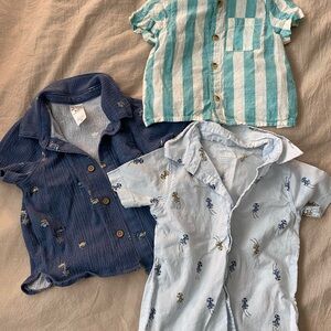 Bundle of Blue Button Ups, 9m